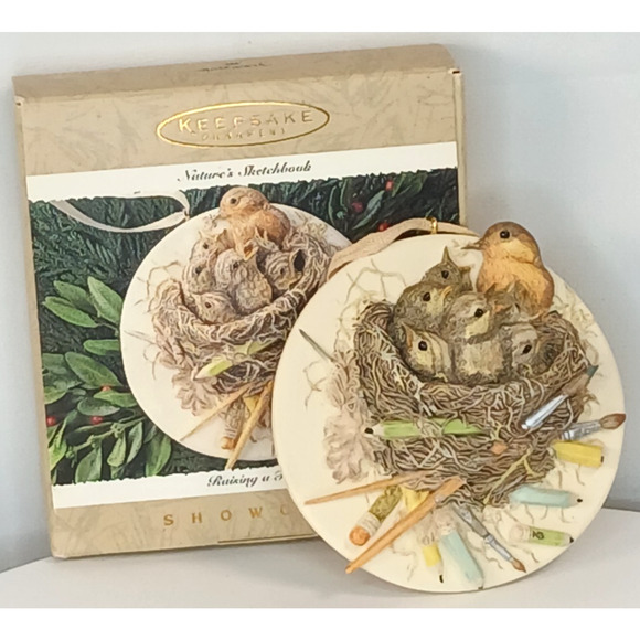 Hallmark Nature's Sketchbook Ornament Raising a Family Showcase 1995 M3 - Picture 1 of 5